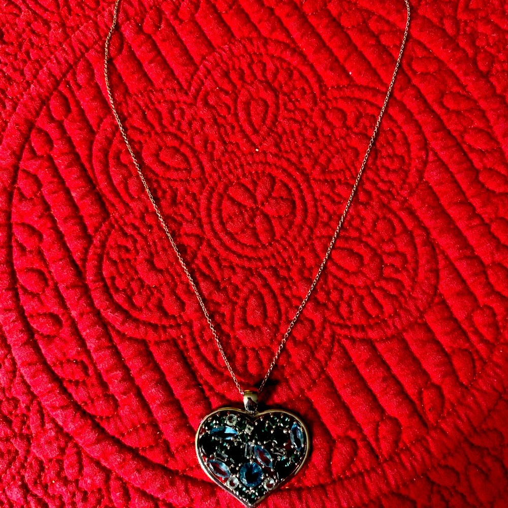 Blue Heart Necklace